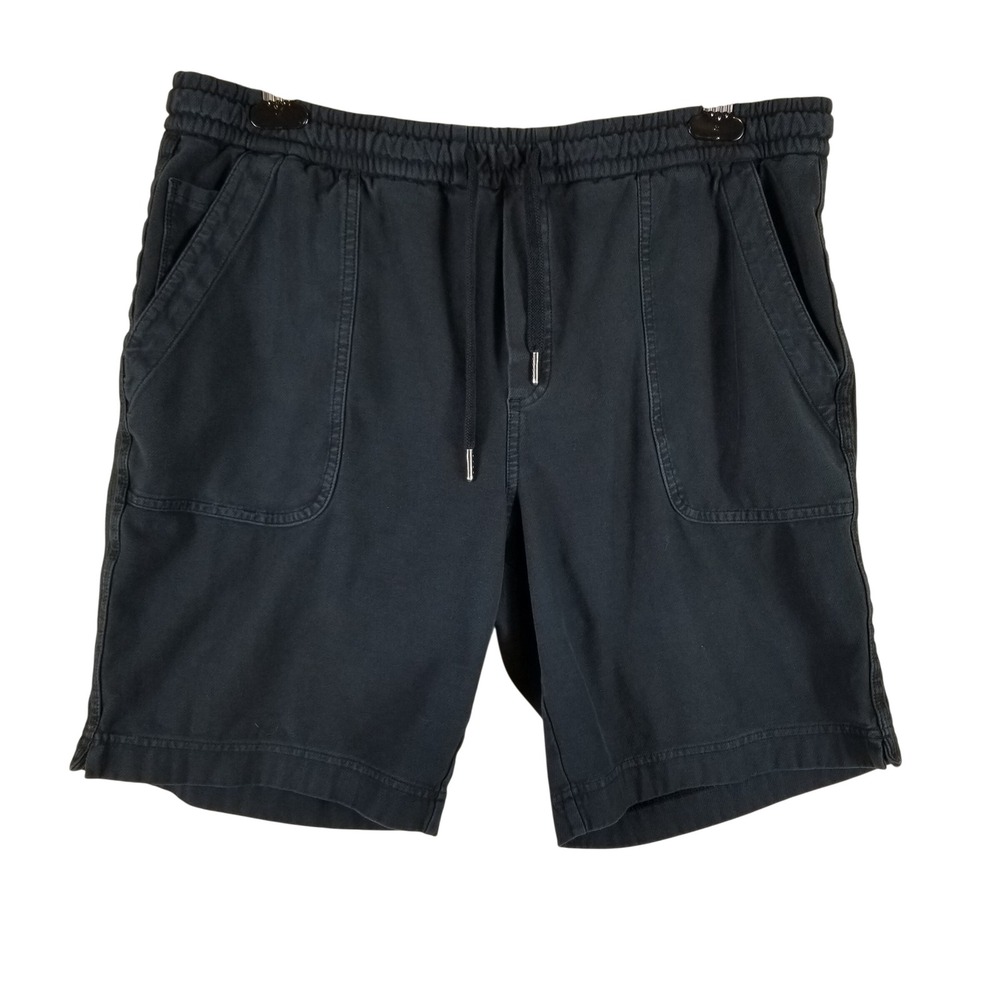 Athleta Farallon Bermuda Shorts Womens 12 Black Organic Cotton Stretch Pockets